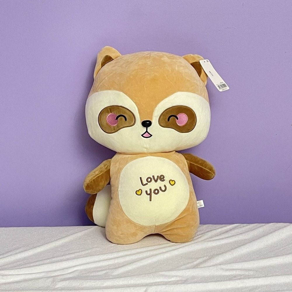 Red Panda Stuffed Animals Tan Love You Plush Toy 22" by Lissi Doll